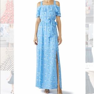 Draper James blue Ruffle Maxi dress